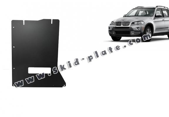 Steel gearbox skid plate for BMW X5 E70