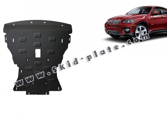 Steel skid plate for BMW X6 E71
