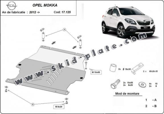 Steel skid plate for Opel Mokka A