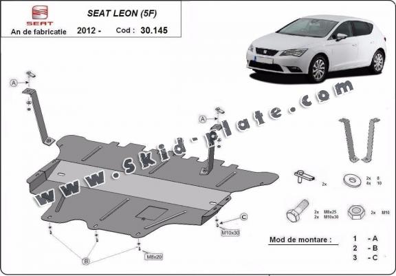 Steel skid plate for Seat Leon Mk3