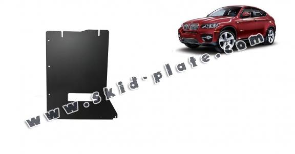 Steel gearbox skid plate for BMW X6 E71