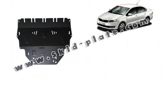 Steel skid plate for Skoda Rapid