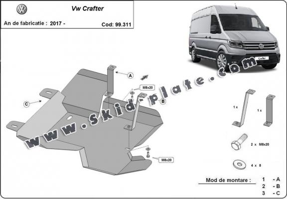 Steel AdBlue tank plate for Volkswagen Crafter / 18 L