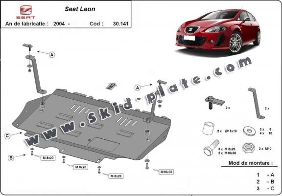 Steel skid plate for Seat Leon Mk2