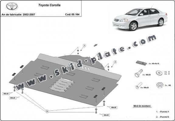 Steel catalytic converter plate/cat lock for  Toyota Corolla