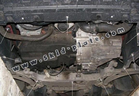 Steel skid plate for VW Passat B7